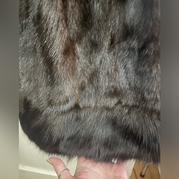 EUVC Stunning Vintage Dark Brown and Blackish Long Swing Mink Jacket - Picture 9 of 11